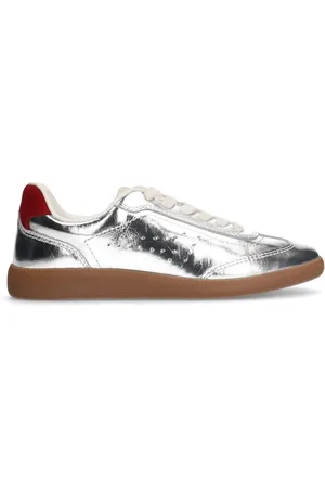 Sacha Zilveren metallic leren sneakers