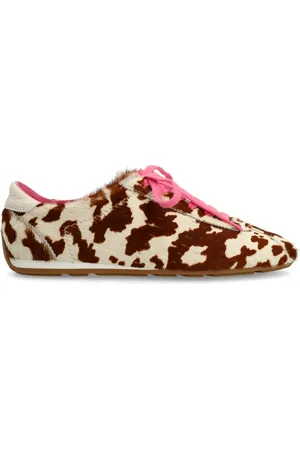 Sacha Cow print sneakers met roze veters