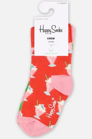 Happy Socks 2-Pack Kids Milkshake Sock by