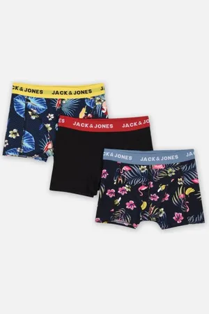 JACK & JONES Jacflower Bird Trunks 3 Pack Ltn Jr by