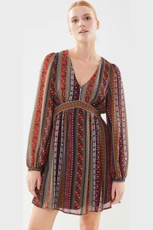 VERO MODA Vmfif L/S Short Border Dress Wvn Lcs by