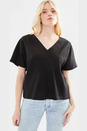 B YOUNG Byfalakka Vneck Blouse - by