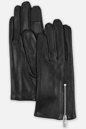 Pieces Pcnara Leather Zip Smart Gloves by