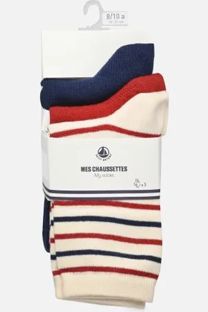 Petit Bateau Lot De 3 Paires Chaussettes Garcon Chaussette - A05ZA01 by