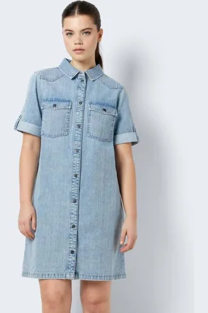 Noisy May Nmnew Signe S/S Denim Dress Wg003Lb Noos by