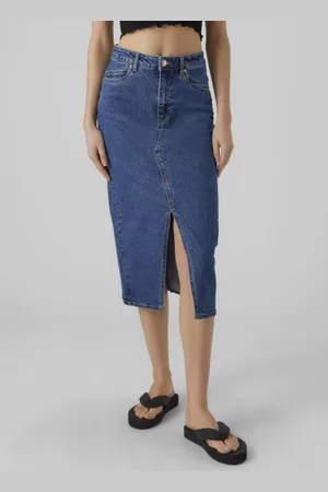 VERO MODA Vmveri Hr Calf Denim Skirt Ga Noos by