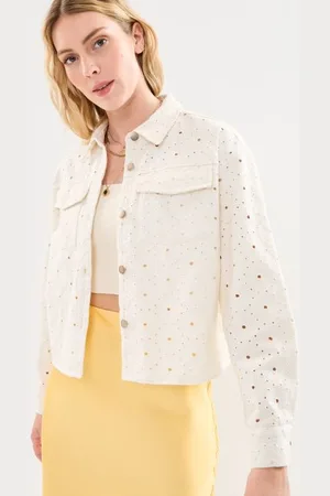 VILA Viemilia Emb Anglaise Denim Jacket by