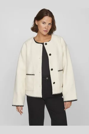 VILA VIKAYA L/S SHORT TEDDY JACKET by
