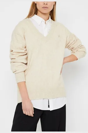 Tommy Hilfiger Puff Sleeve V-Nk Sweater by