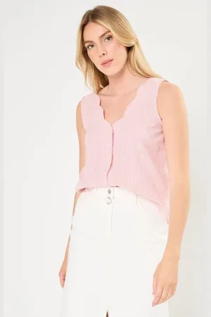 VERO MODA Vmjackie V-Neck S/L Top Wvn Lcs by