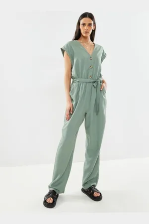 Pieces Pcmuna Ss V-Neck Jumpsuit Kac Fc by
