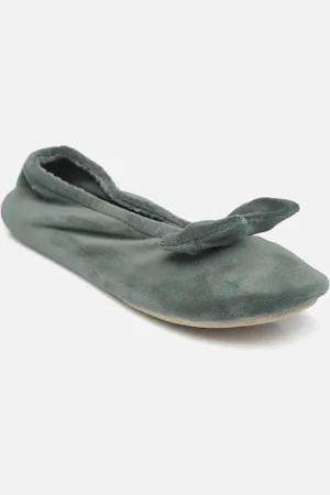 Isotoner Ballerine Velours – Grand Nœud W by