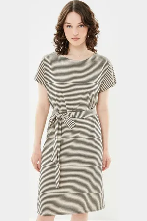 SELECTED Slfivy Ss Bat Sleeve Knee Dress Stri M by