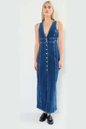 Tommy Hilfiger Maxi Dress Button Th DW0DW18213 by