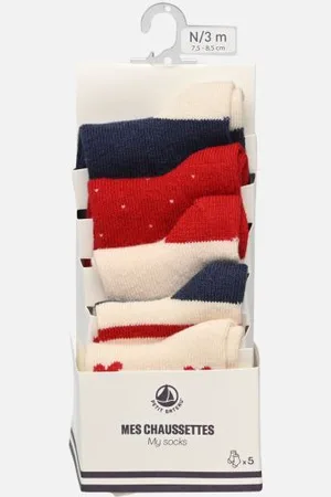 Petit Bateau Lot De 5 Paires Chaussettes Bébé Garcon - A05ZB01 by