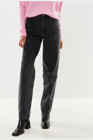 SELECTED Slfkaren Hw Straight Black Wash Jeans by