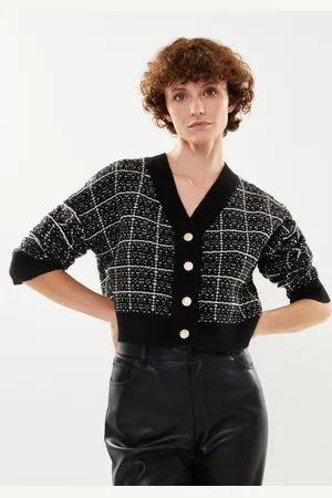 VERO MODA Vmkia Ls V-Neck Crop Cardigan Co by
