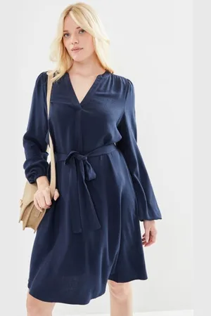 SELECTED Slfviva Ls Short V-Neck Dress Noos by