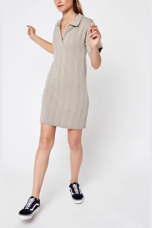 NA-KD Pique Collar Knitted Dress by