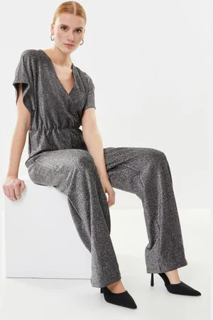 Pieces PCSERINA SS WRAP JUMPSUIT BC by