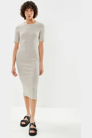SELECTED Slftamara 2/4 Midi Striped Dress by