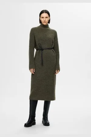 SELECTED SLFMALINE LS KNIT DRESS HIGH NECK NOOS by