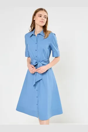 Ralph Lauren Robe-chemise ceinturée en coton mélangé by