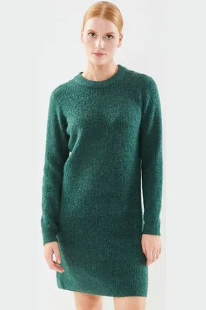 Pieces PCELLEN LS O-NECK KNIT DRESS NOOS BC by