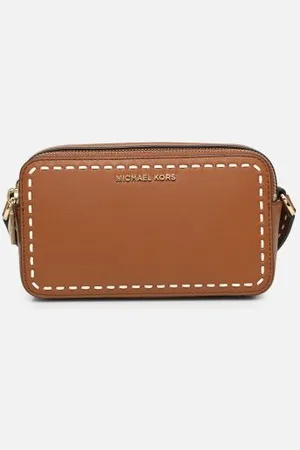 Michael Kors JET SET SM DBL ZP CAMRA XBODY by