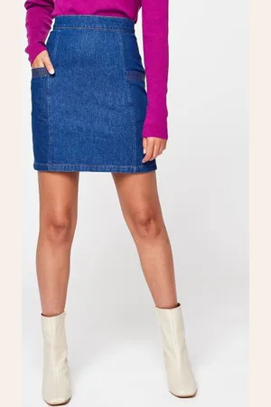 VILA VISTILA LEVI STITCHING HW DENIM SKIRT by