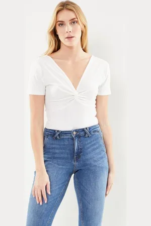 VILA Vicera V-Neck Knot Back 2/4 Body/C27 by