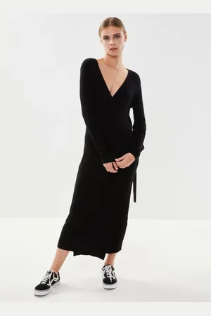 VILA Vicomfy L/S Wrap Knit Dress/Su - Noos by