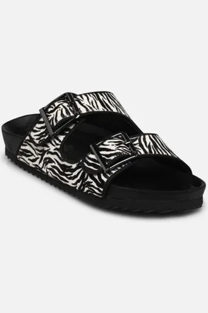 Colors of California Two buckles sandal pony hair by