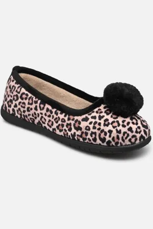 Isotoner Ballerine Ergonomique EveryWear suédine – pompon fausse fourrure by