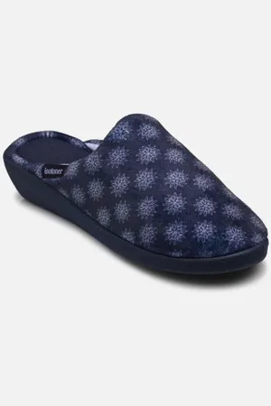 Isotoner Mules en velours ultra doux talon 4 cm semelle ergonomique W by