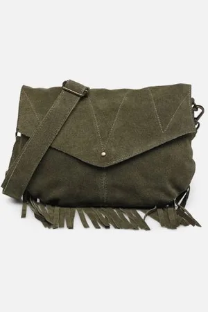 Pieces Nina Suede Fringes Cross Body Fc by
