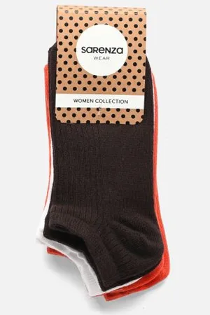 Sarenza Lot de 3 paires invisible femme unie by