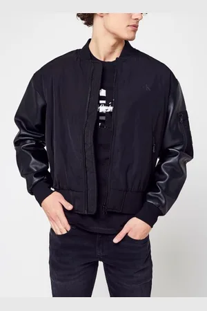 Calvin Klein Faux Leather Bomber Jacket by