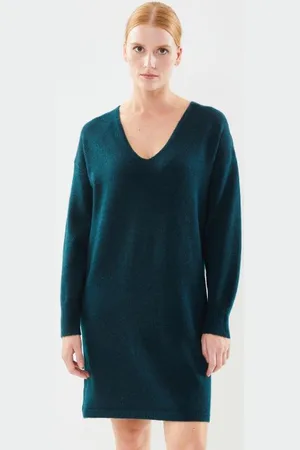 Pieces PCJULIANA LS V-NECK KNIT DRESS NOOS BC by