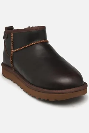 UGG W CLASSIC ULTRA MINI LTHR REGEN by