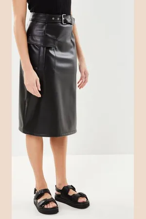 Noisy May Nmpaula Pu Midi Cargo Skirt W Slit Wvn by
