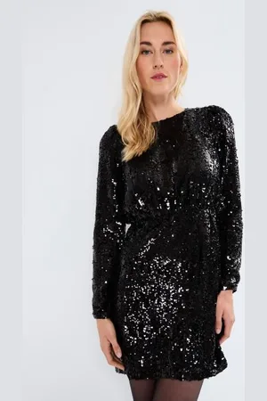 SELECTED SLFARI-COLYN LS SHORT SEQUINS DRESS B by