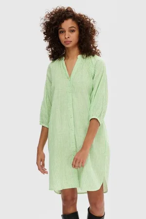 SELECTED Slfalberta 3/4 Stripe Short Dress Noos by