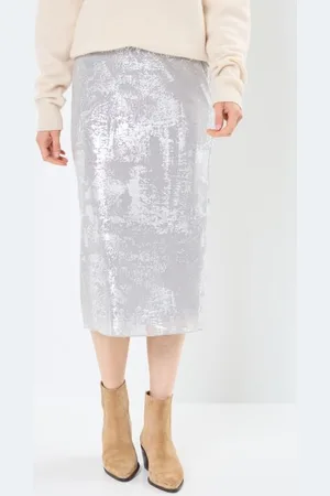 Noisy May NMLUCIA NW MESH MIDI SKIRT JRS FWD by