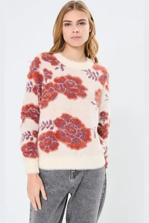 VERO MODA VMPOILU NEWFLOWER LS ONECK PULLOVER FR by