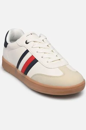 Tommy Hilfiger STRIPE LOW CUT LACE-UP SNEAKER /OFF WHITE/BLUE by