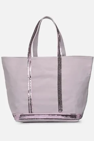Vanessa Bruno Cabas L Porte Epaule En Toile Coton Et Paillettes by