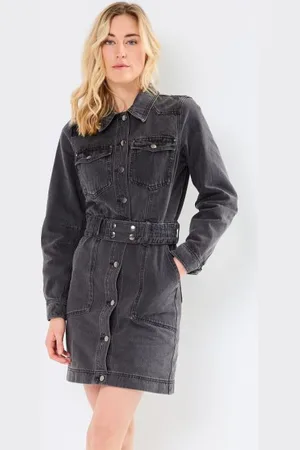 VILA ROUNOVA L/S SHORT DENIM DRESS by