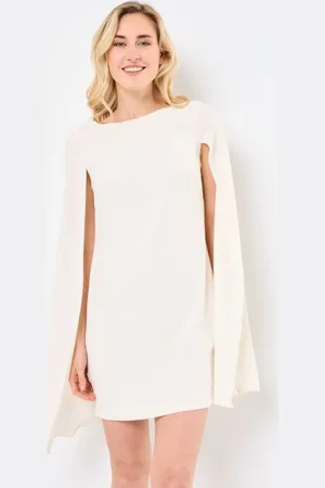 Ralph Lauren Robe de cocktail à cape en georgette by