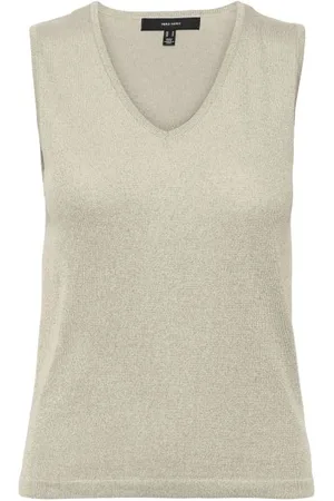 VERO MODA VMELSA SHINE SL V-NECK TOP FR by